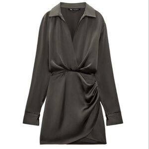 Zara satin effect mini dress